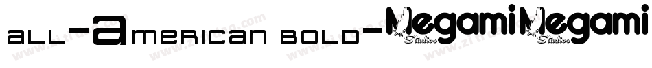 all-American bold字体转换
